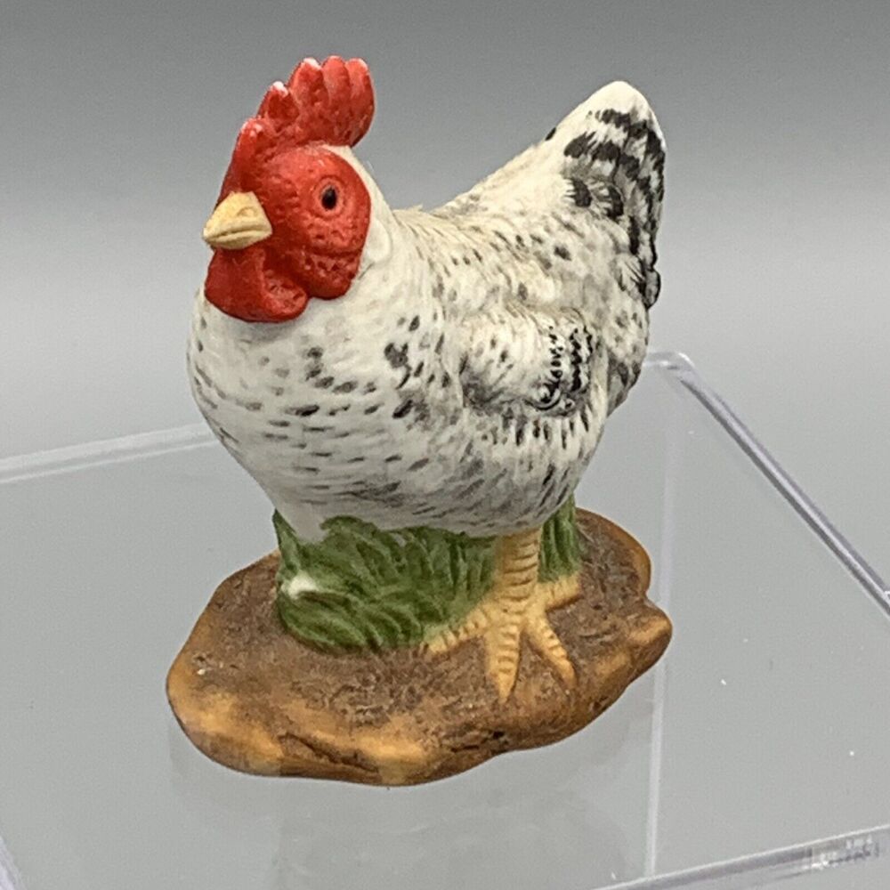 Vtg Lefton Ceramic Rooster Figurine 1984 Original Sticker Farmcore Kitschy 04276